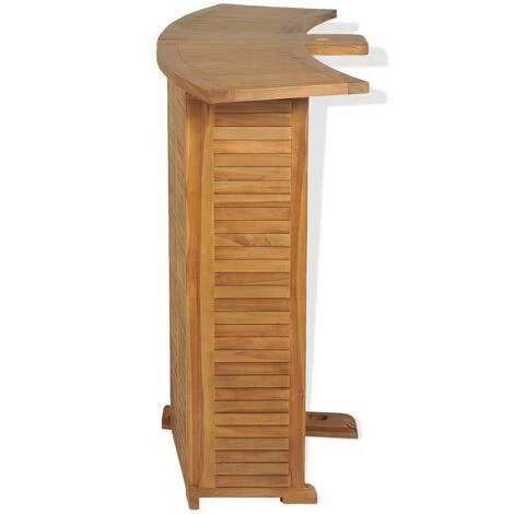 Vente flash 🧨 VidaXL Table Pliable De Bar 155x53x105 Cm Bois De Teck Solide - Brun ❤️ 7 Vente flash 🧨 VidaXL Table Pliable De Bar 155x53x105 Cm Bois De Teck Solide - Brun ❤️ – Image 5