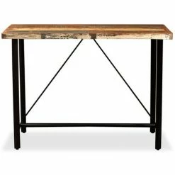 Grosses soldes 🎁 Table De Bar Bois Massif De Récupération 120x60x107 Cm VidaXL ⭐ -Table haute Boutique 8817724 2