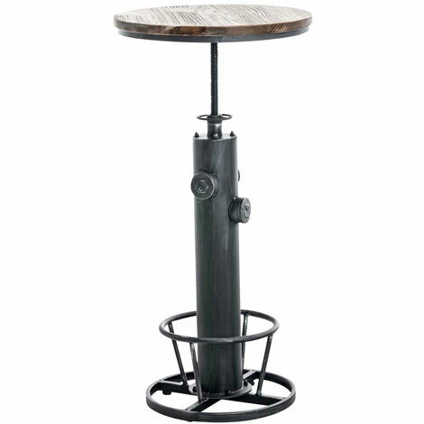 Nouveau ❤️ DéCOSHOP26 Table Haute Table De Bar Style Industriel Hauteur Réglable Repose-pieds Argenté - Argentéer 💯 3 Nouveau ❤️ DéCOSHOP26 Table Haute Table De Bar Style Industriel Hauteur Réglable Repose-pieds Argenté - Argentéer 💯