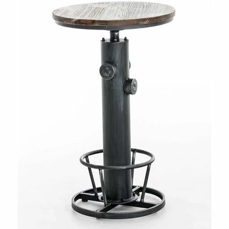 Nouveau ❤️ DéCOSHOP26 Table Haute Table De Bar Style Industriel Hauteur Réglable Repose-pieds Argenté - Argentéer 💯 4 Nouveau ❤️ DéCOSHOP26 Table Haute Table De Bar Style Industriel Hauteur Réglable Repose-pieds Argenté - Argentéer 💯 – Image 2